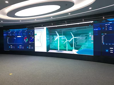 百变互动电力展厅案例_合肥电力展厅中控系统现场演示图
