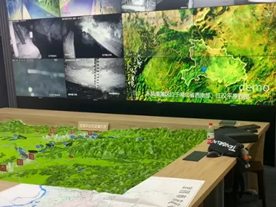 百变互动企业展厅案例_宜昌市东风渠灌沙盘控制系统演示图