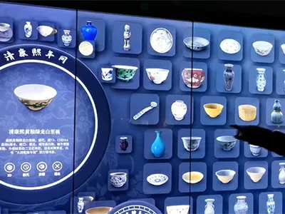 百变互动科技馆案例_德州科技馆魔墙互动展示案例