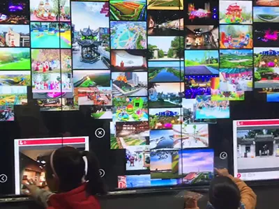 百变互动主题展厅案例_安徽包河文化中心魔墙案例现场图