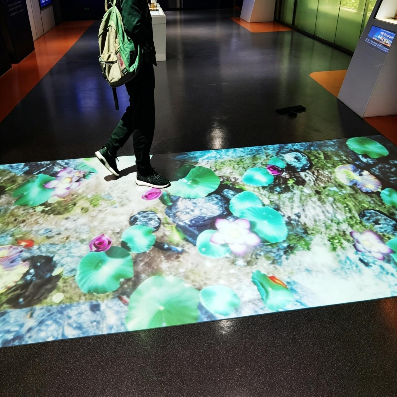 武汉展厅地面互动投影落地案例